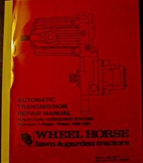 toro wheel horse automatic transmission repair manual 