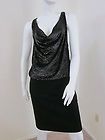 tory burch black sequin and wool dress size m new