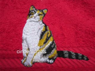 personalised towel sets embroidered tabby cat more options type main