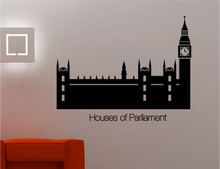   of parliament big ben wall art sticker decal lounge kitchen bedroom