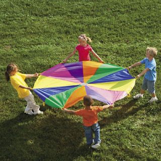 FOOT POLYESTER PARACHUTE OUTDOOR ACTIVITY PARTY GAME SCHOOL 
