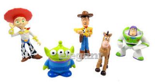 Toy Story 3 Woody Buzz Lightyear Jessie Bullseye Alien 5 Figures Set