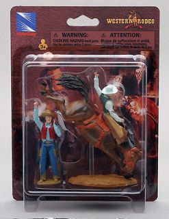new ray toys rodeo western cowboy champion bucking bronco one
