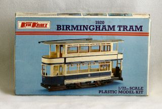 Vintage Keil Kraft 1920 Birmingham Tram 1/72 Scale Plastic Model Kit # 