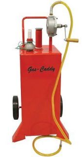   30 Gallon Gas Fuel Diesel Caddy Transfer Tank Container w/ Rotary Pump