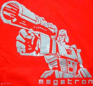 MEGATRON Transformers New Decepticon Autobot T shirt S Small Red NWOT