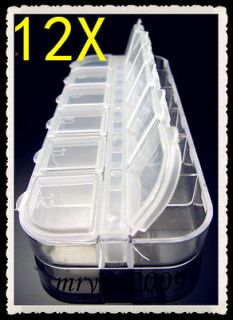 DIY 12pcs (1set) Transparent Storage Case Box Clear Beads Display 