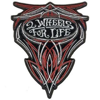 WHEELS FOR LIFE PINSTRIPE Motorcycle BACK PATCH Biker Patches