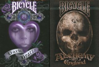BICYCLE ALCHEMY & ANNE STOKES V1& V2 PLAYING CARDS 4 DECK SET
