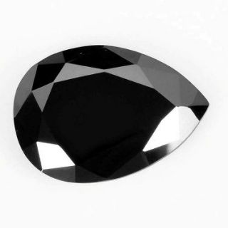 Huge 10.62 CT Real Black Loose Diamond Natural PEAR SHAPE CHECKER CUT