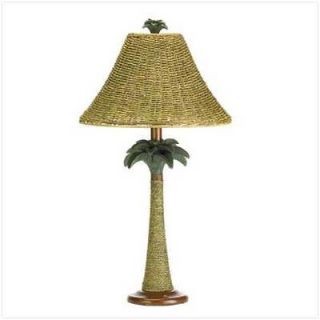 Rattan Styled Palm Tree Lamp Vintage Look Palm Tree  