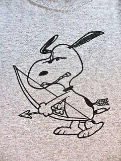 newly listed snoopy archery t shirt silk screened small time