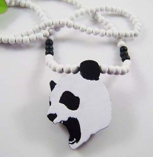 1p panda pendant Rosary necklace Hip Hop wooden factory Rosgw016 1