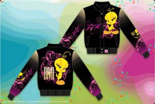 Tweety Bird Diva Ladies Authentic Black Twill Character Jacket by JH 