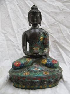 pure bronze cloisonne flower symbols buddhism buddha sakyamuni 