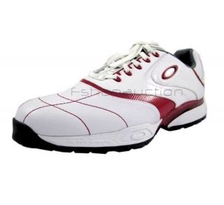 Oakley Prime Tye White Red Size 10.5 US Wide Mens Boys Casual Golf 