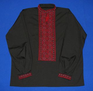 ukrainian hand embroidered men s shirt sorochka xxl from ukraine time 