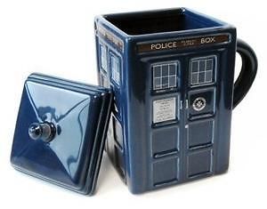 doctor who tardis mug with removable lid new release from