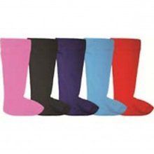 Upland Fleece Boot Liners / Wellie Warmers / Socks   Blue/Pink/Red 