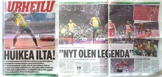USAIN BOLT   THE GREATEST ATHLETE TO LIVE London Olympics 2012 paper 