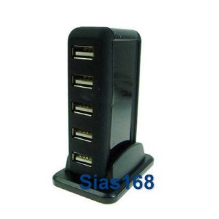Quality 7 Port USB 2.0 HUB + AC Power Adapter + Cable for PC Laptop 