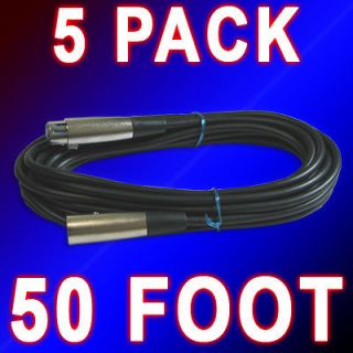   XLR Male to Female Microphone Mic extension Cables cords 50 Ft Foot