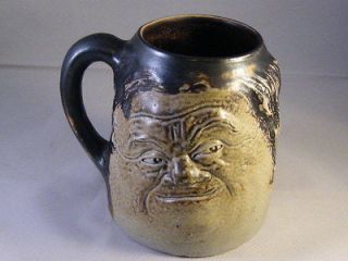 Very Rare Martin Brothers Stoneware Grotesque Face Mug c. 1890 by 