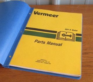 vermeer parts list manual 604k baler k 7 time left