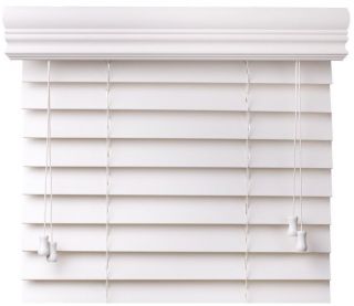 Value Priced Faux Wood Window Blinds   White   