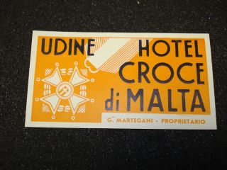 HOTEL CROCE DI MALTA cross UDINE medal G Martegani LIDO DI JESOLO 