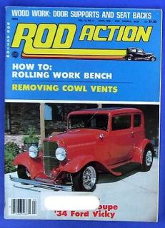 ROD ACTION APRIL 1983,1934 FORD VICKY,1948 ANGLIA,1932 COUPE,CHEVY,HOT 