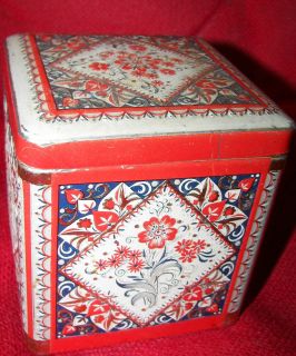 holland vintage tin container 4 x3 3 4 x3 3