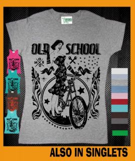   bike bicycle Hobo Womens T Shirt Singlets funky retro tee vintage