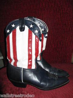 Laredo vintage American Flag stars stripes 4th July cowboy boots 6 36 