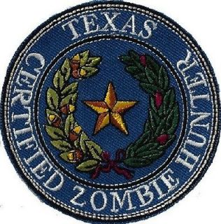 State of TEXAS CERTIFIED ZOMBIE HUNTER embroidered Shirt/Hat/Jack​et 