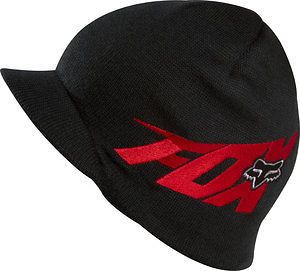 Fox Racing Youth Superfast Visor Beanie Black Red One Size