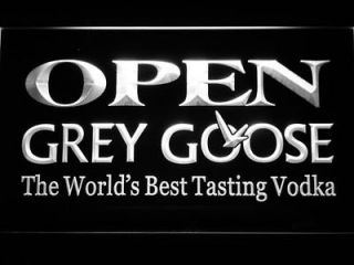 075 w grey goose vodka open bar neon light sign