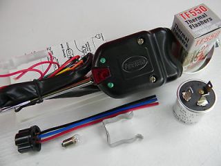 Black turn signal switch & 12 volt flasher. golf cart quad hot rat rod 