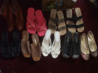 STEVE MADDEN, A GIANNETTI,WHT MOUNTAIN MIXED LOT OF SANDALS,SHOES 