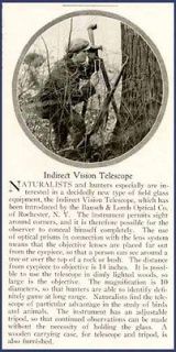 1924 article ~ In direct Vision Telescope for the Naturalist