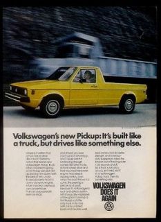 1980 vw volkswagen yellow pickup truck photo ad time left