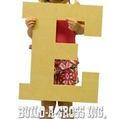 Letters,Large, wood, Letter (E), 24tall, Unfinished Craft,Paintable