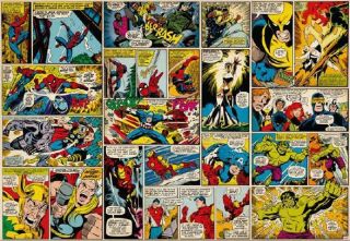 Wall Mural photo Wallpaper AVENGERS MARVEL HERO Comic HULK SPIDERMAN 