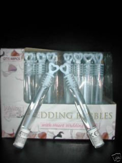 60 x wedding bubbles in tubes with heart wand xx