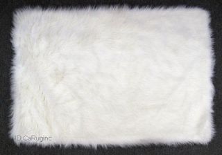 3x5 Rug Shaggy Fluffy Flokati SHAG Solid White 3 inch Thick Actual 