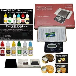 gold silver testing kit digital scale tool detect Wheat Penny adq Coin 