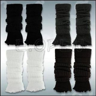 Fashion Women Girl Winter Wool Knit Crochet Leg Warmer Socks 4 Colors