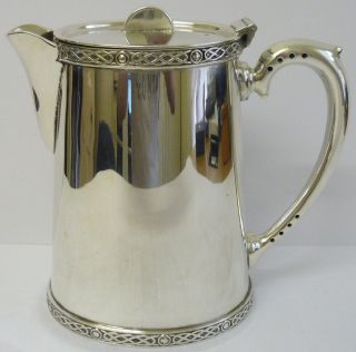 Silver Plated Irish Claret Jug Pitcher Water Coffee Whiskey Pot Celtic 