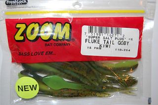 zoom fluke tail goby kiwi 15 per pack 110 254