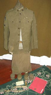 IDd WWI Air Corp Group w/ jacket pants, Brithish made side cap and 
